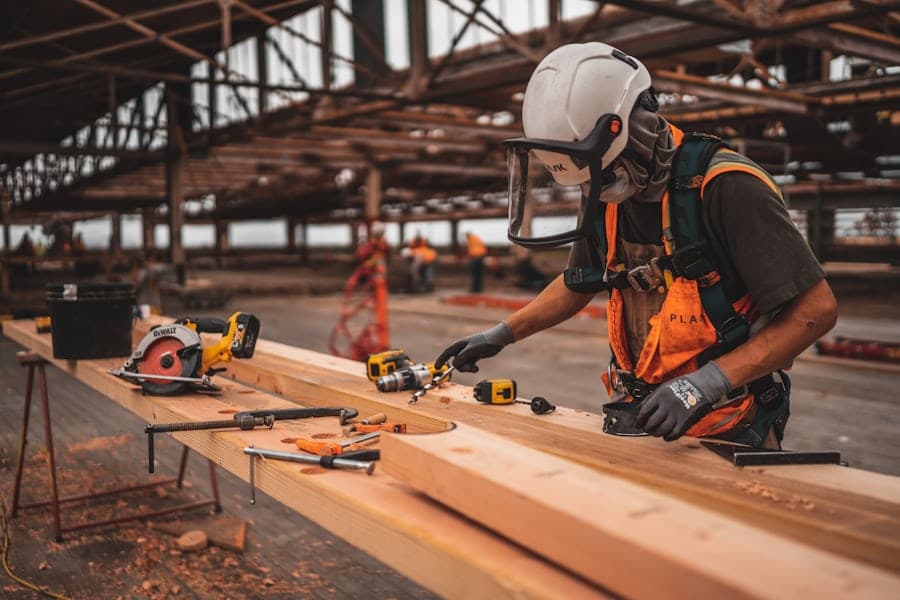 Exterior construction work